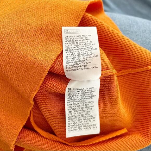 & Other Stories Orange Knit Keyhole Tank Top Ribbed Sleeveless Casual Size M - Picture 8 of 8